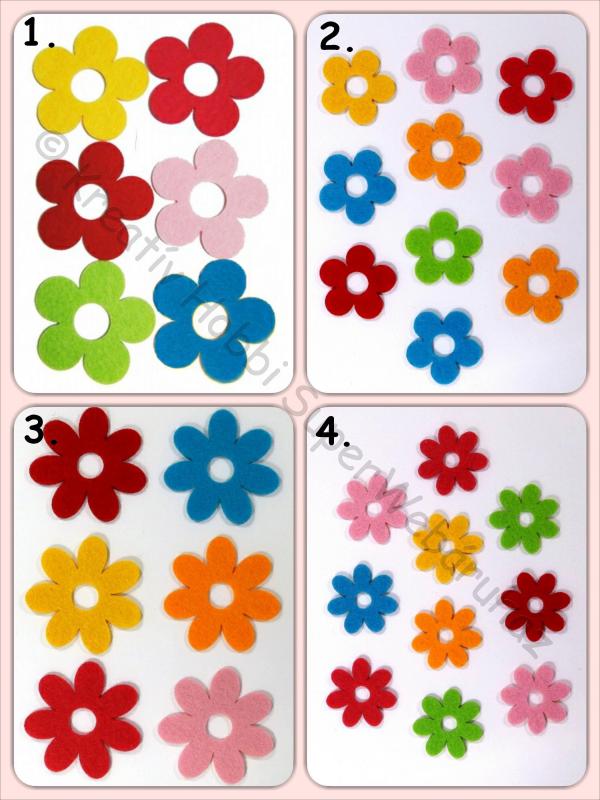 Filcfigura - lyukas közepű virág