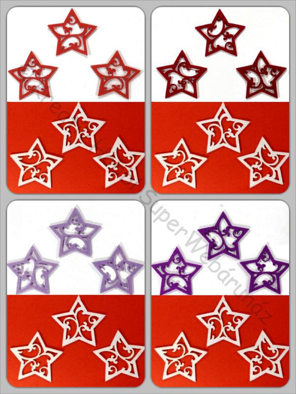 Filcfigura - ornament karácsonyfadísz csillag