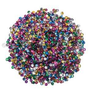 Flitter 6 mm Ø, 2 g - vegyes szín