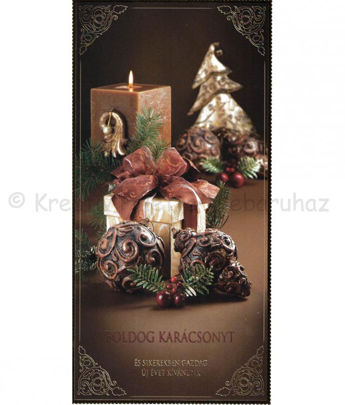 Francia üdvözlőlap borítékkal - karácsony