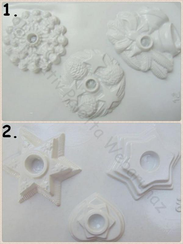 Gipszkiöntő - gyertyatartók