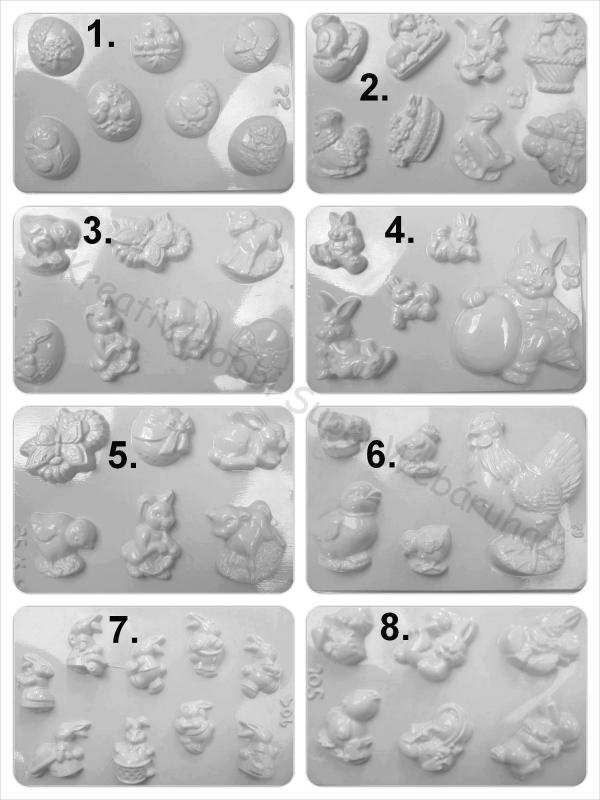 Gipszkiöntő - húsvéti figurák II.