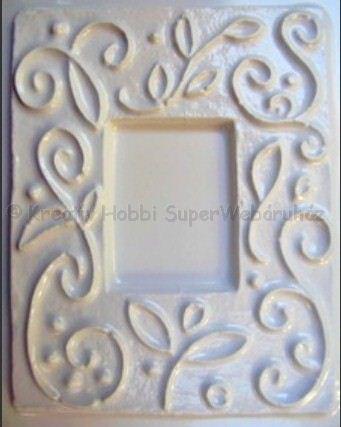 Gipszkiöntő képkeret 15 x 18 cm inda mintás