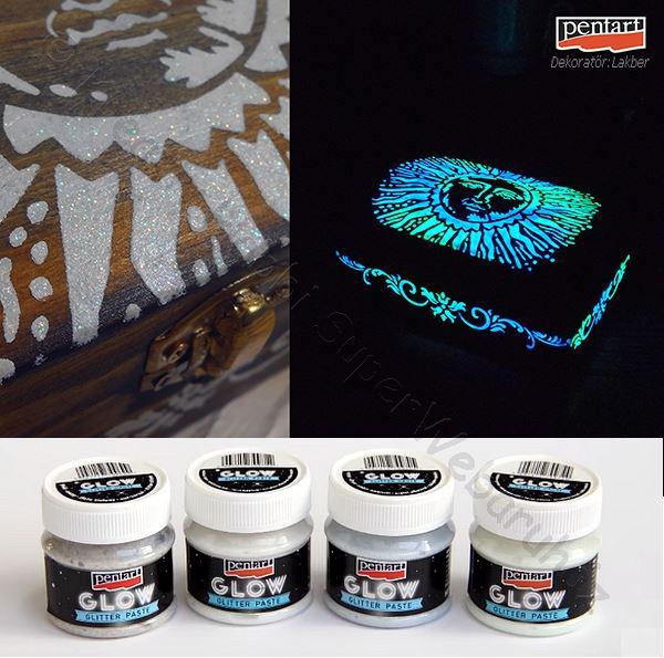 Glitterpaszta 50 ml - sötétben világító