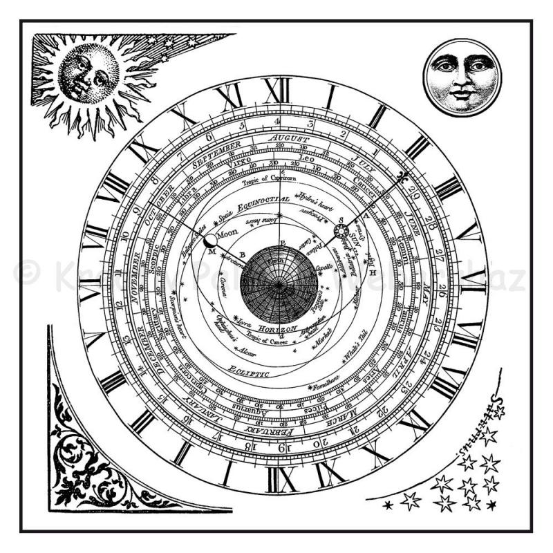 Gumi pecsételő - Asztrológia 10 X 10 cm