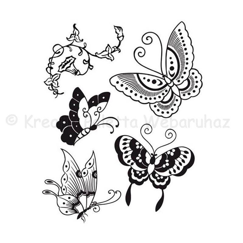 Gumi pecsételő - lepke 14 x 18 cm