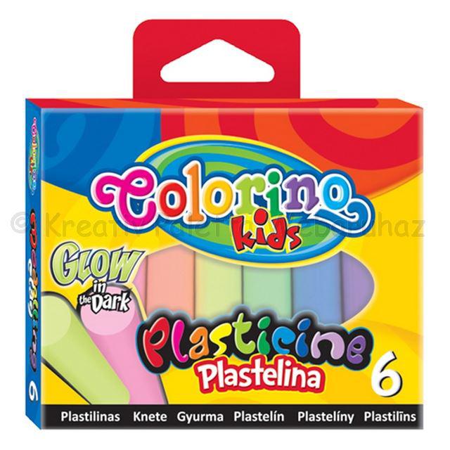 Gyurmakészlet 6 db-os GLOW (fluoreszkáló) - Colorino