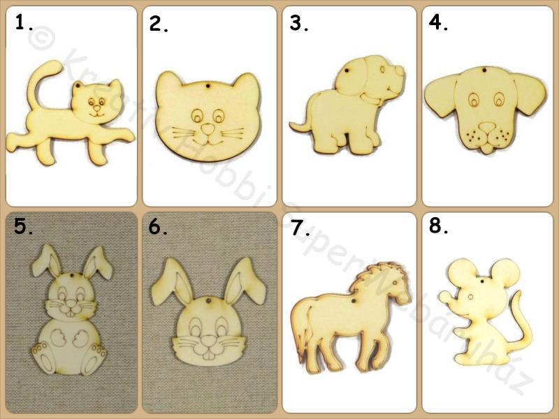 Házikedvencek fafigura többféle