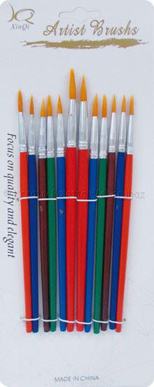 Hegyes ecsetkészlet 12 részes, 1-12-ig