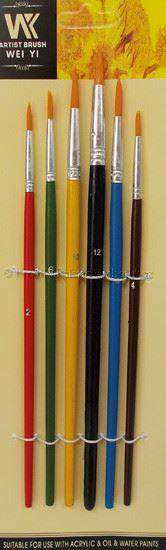 Hegyes ecsetkészlet 6 részes