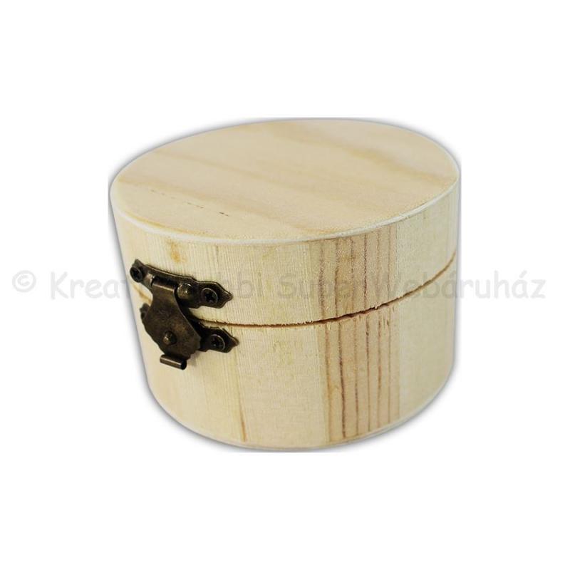 Hengeres doboz csatos 8 x 5 cm
