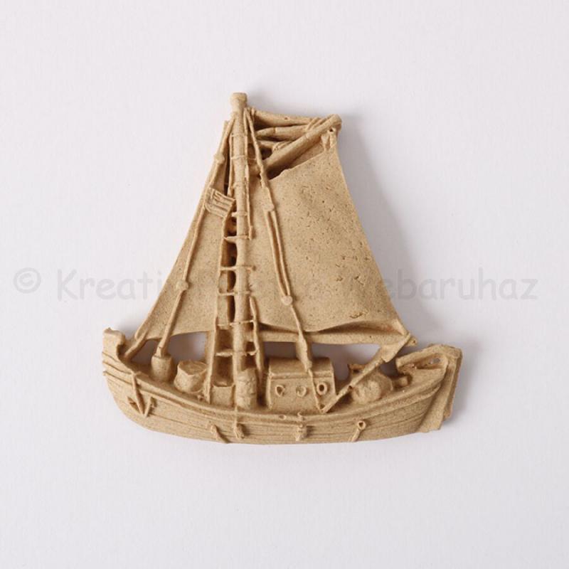 Hőre lágyuló fa - Hajó 5 x 5 cm