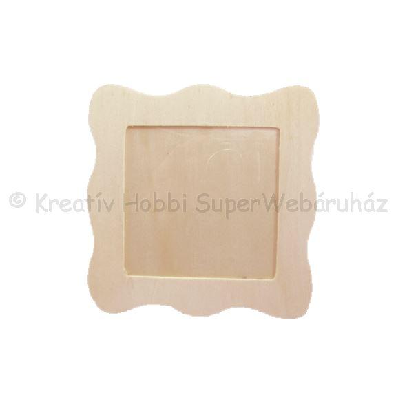 Hullámos fa képkeret 16 x 16 cm