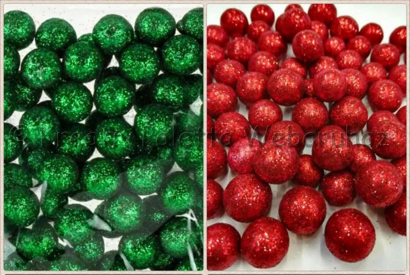 Hungarocell (polisztirol) golyó 1,3 cm, 15 db - csillámos