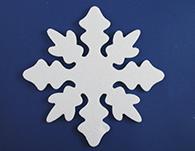 Hungarocell (polisztirol) hópehely 9 cm, 8 db/cs