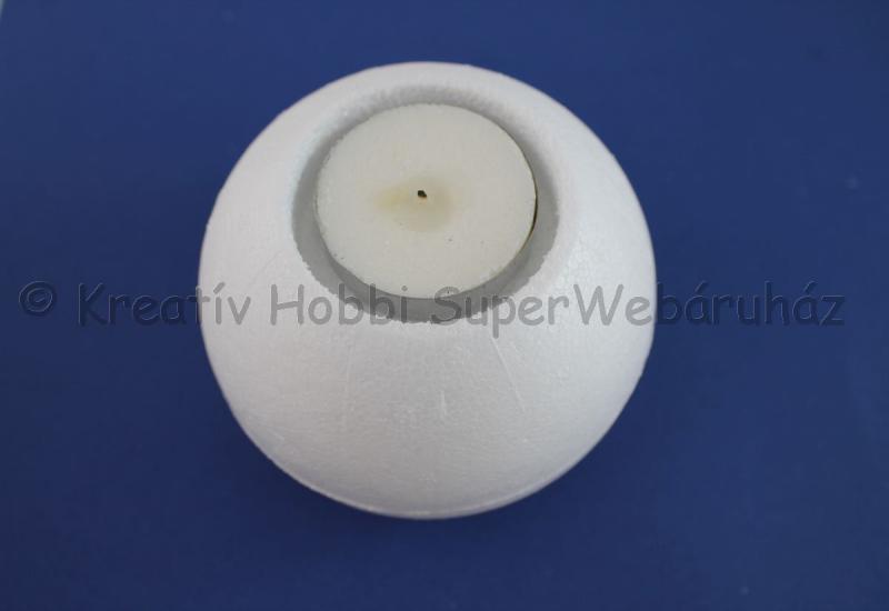 Hungarocell- polisztirol mécsestartó gömb 9 cm