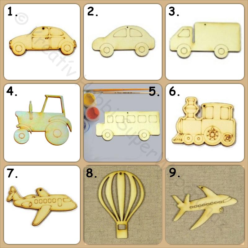 Járművek fafigura többféle