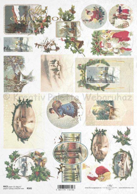 Karácsonyi rizspapír A4