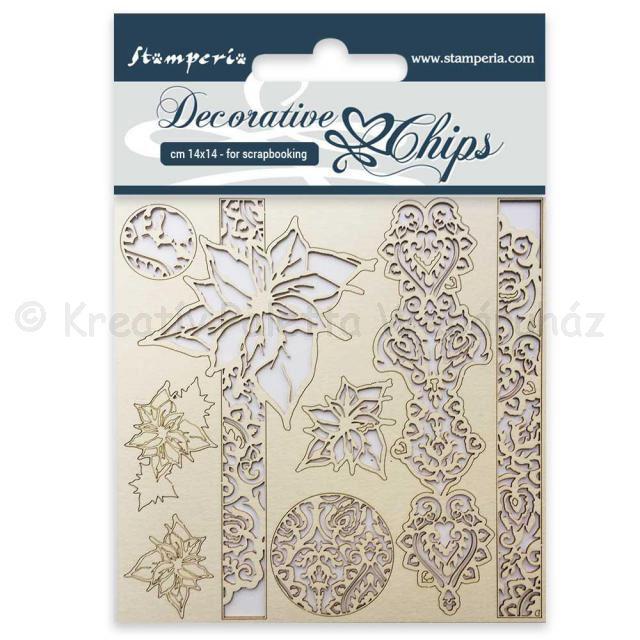 Karton chipboard 14 x 14 cm - karácsony - tél