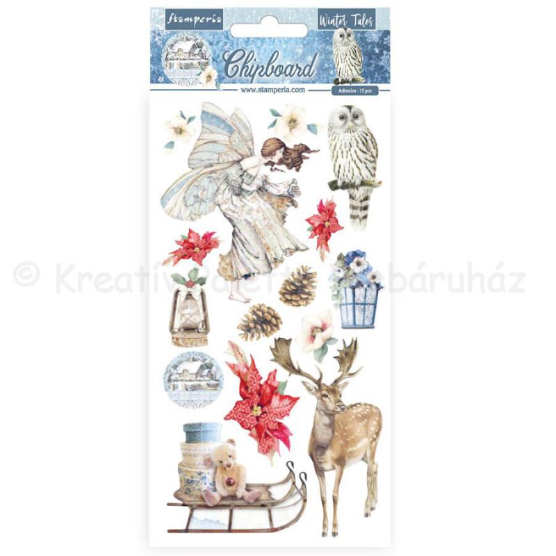 Karton chipboard - karácsony, téli mesék