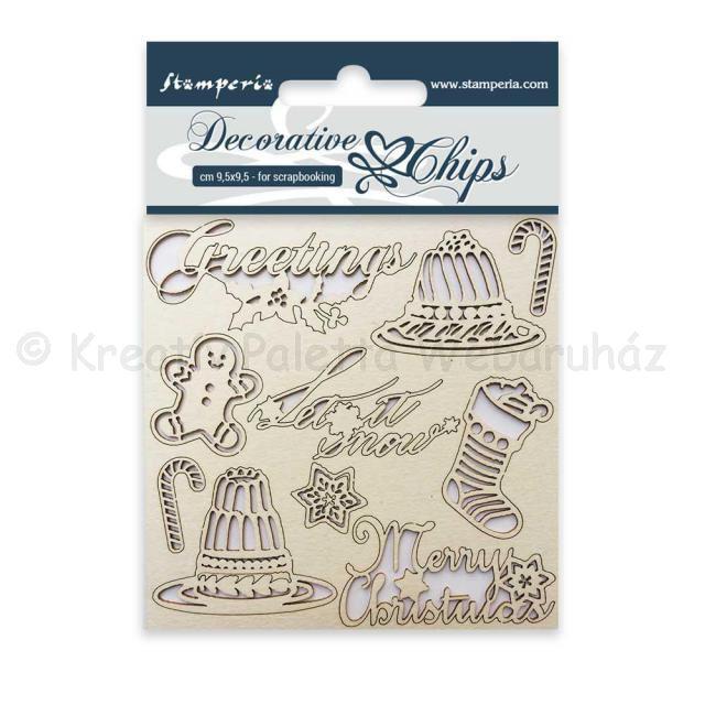 Karton chipboard - klasszikus karácsony