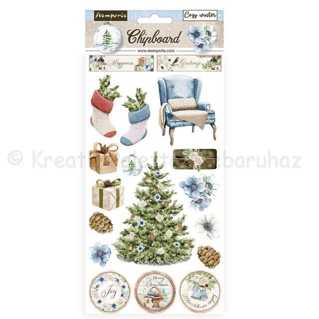 Karton chipboard - Romantikus hangulatos tél