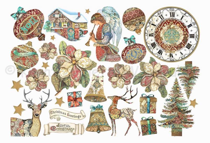 Karton öntapadó kivágott formák - Christmas Greetings