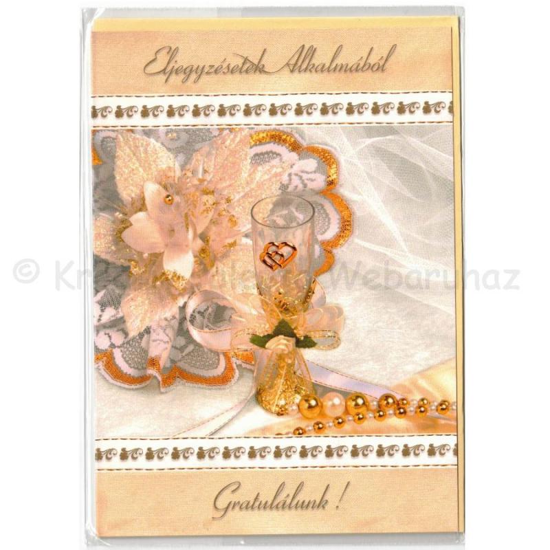 Képeslap borítékkal - eljegyzésre