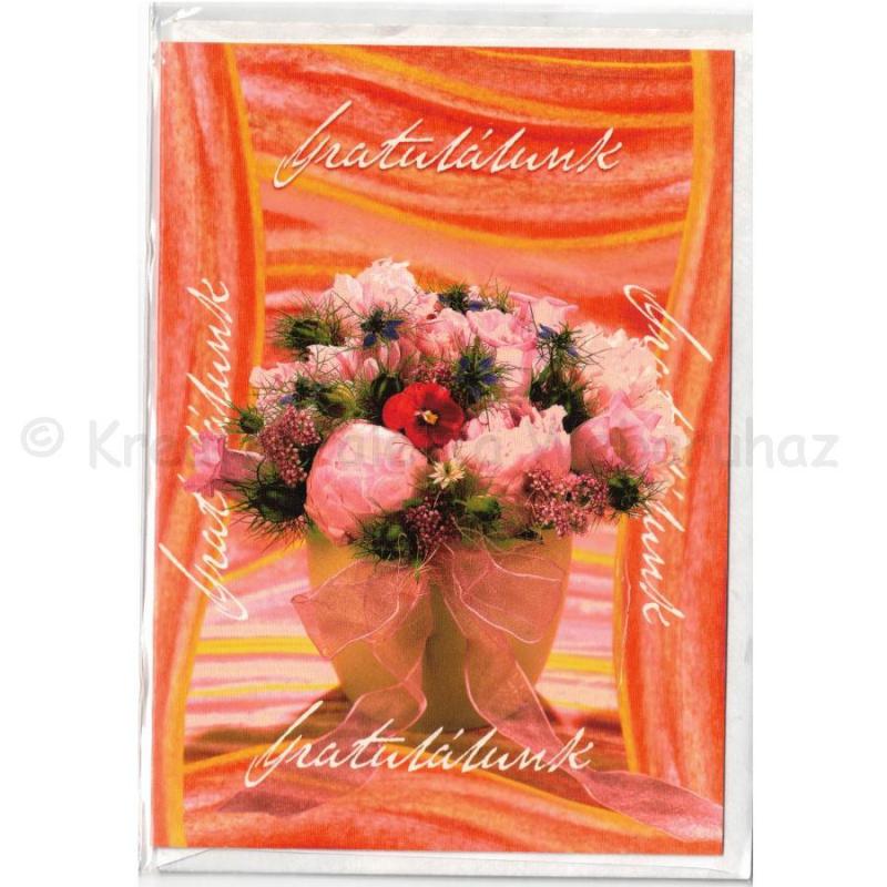 Képeslap borítékkal - Gratulálunk