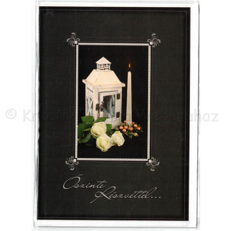 Képeslap borítékkal - Őszinte részvéttel