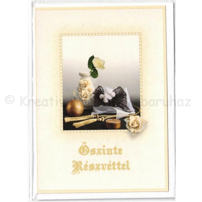 Képeslap borítékkal - Őszinte részvéttel