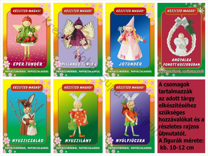 Készítsd magad papírzsinórból, papírszalagból - Figurák