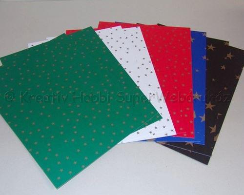 Kétoldalas csillagmintás karton 25 x 35 cm, 250 g