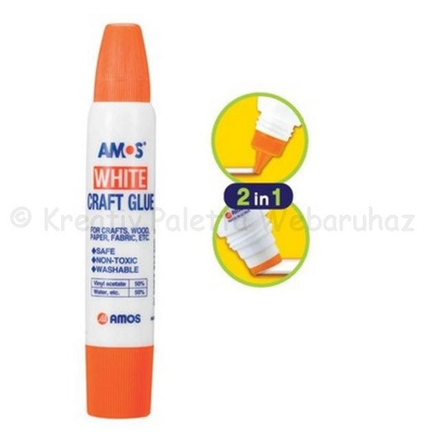 Kétvégű kenőfejes fehérragasztó 34ml - AMOS