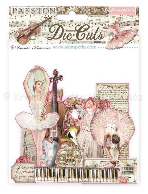 Kivágott formák - Szenvedély zene,tánc  48 db-os készlet