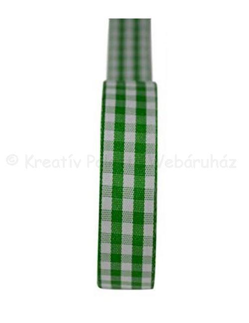 Kockás szalag 15 mm - zöld