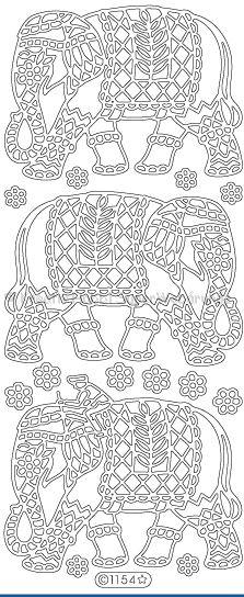 Kontúrmatrica - indiai elefánt