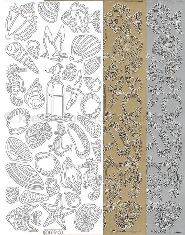 Kontúrmatrica - kagylók, tengeri élőlények