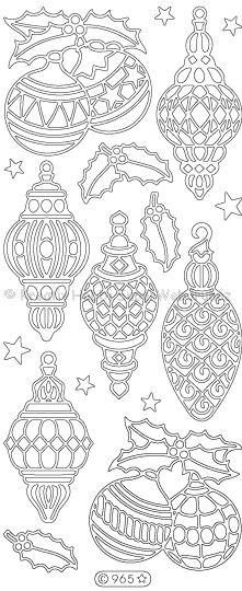 Kontúrmatrica - karácsonyi díszek