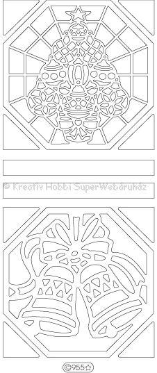 Kontúrmatrica - karácsonyi fenyő és harang