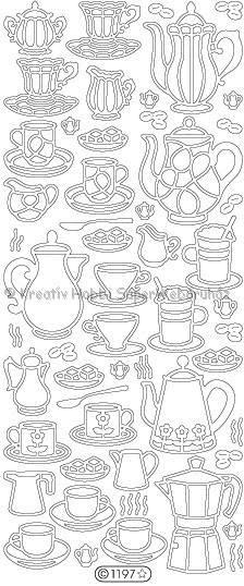 Kontúrmatrica - kávézás, arany