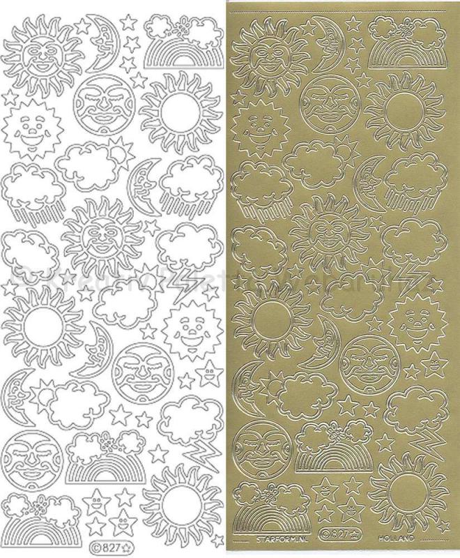 Kontúrmatrica - nap és hold