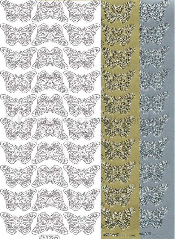 Kontúrmatrica - pillangók arany