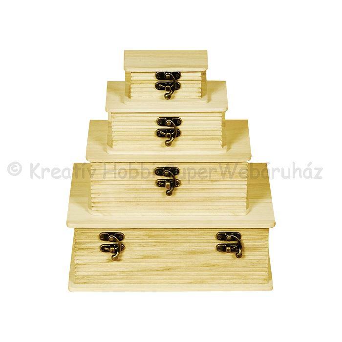 Könyv alakú doboz, 4db-os szett 23 x 17 x 8,5 cm