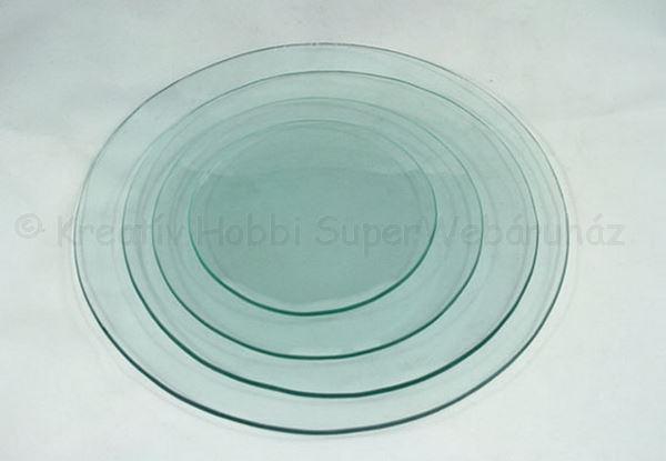 Kör alakú üvegtál, többféle méretben