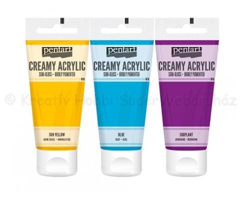 Krémes akrilfesték - SELYEMFÉNYŰ 200 ml
