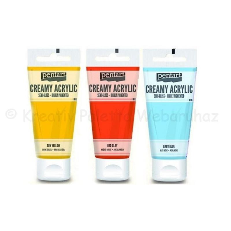 Krémes akrilfesték - SELYEMFÉNYŰ 60 ml