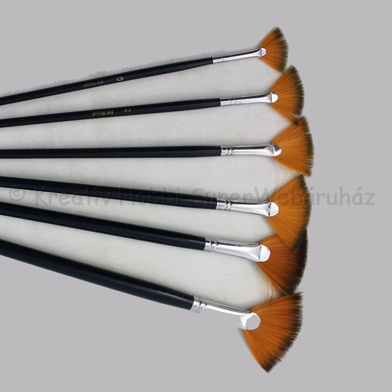 Legyező ecset szintetikus, 6 db-os készlet
