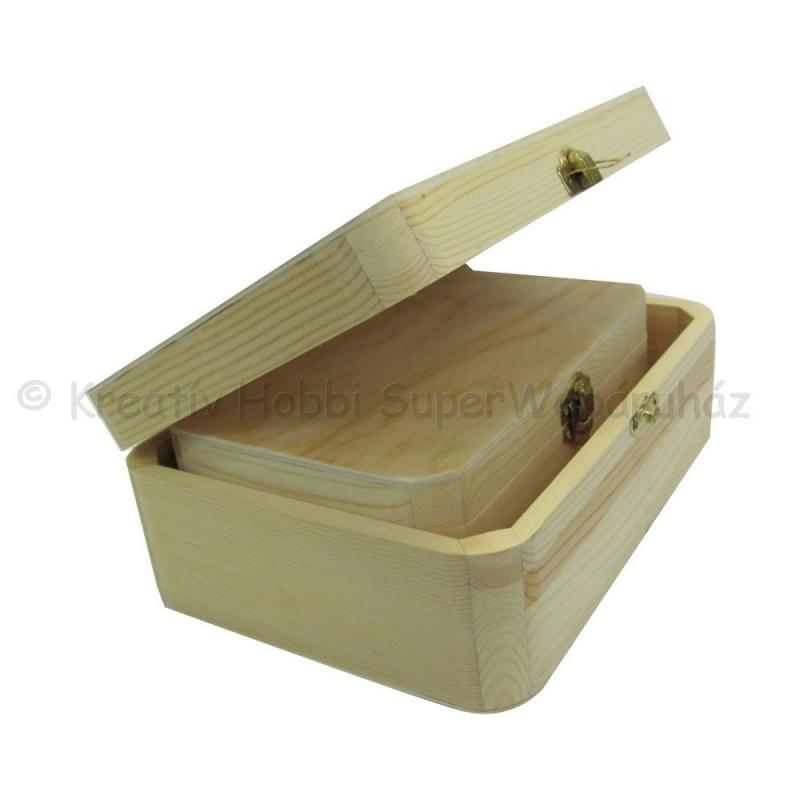 Lekerekített doboz, 2 db-os szett 22 x 19 x 7 cm
