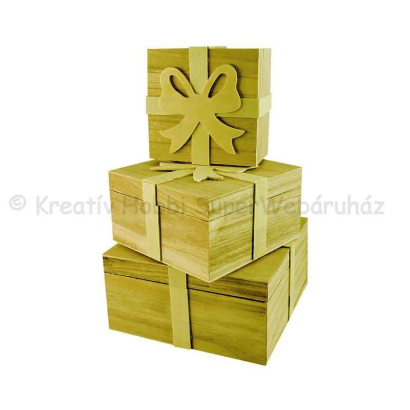 Masnis doboz, 3db-os szett 16 x 16 x 8 cm